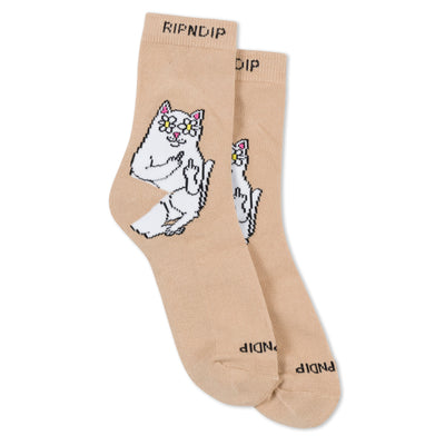 RIPNDIP Lord Nermal Blossom Mid Socks - Almond