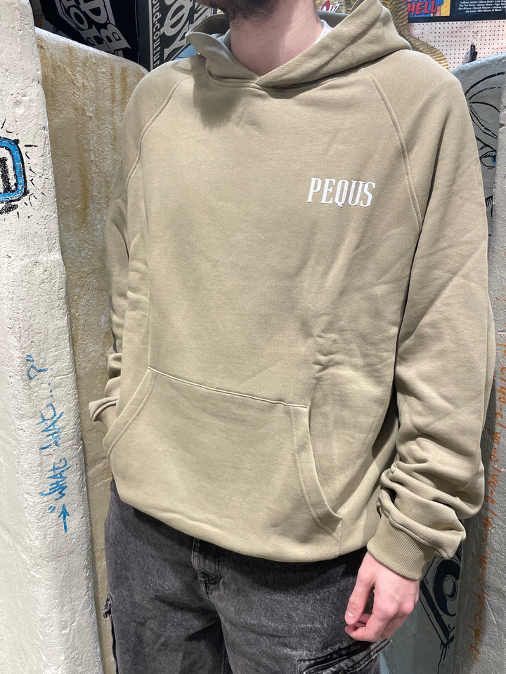 Pequs Back Logo Hoodie - Olive Green