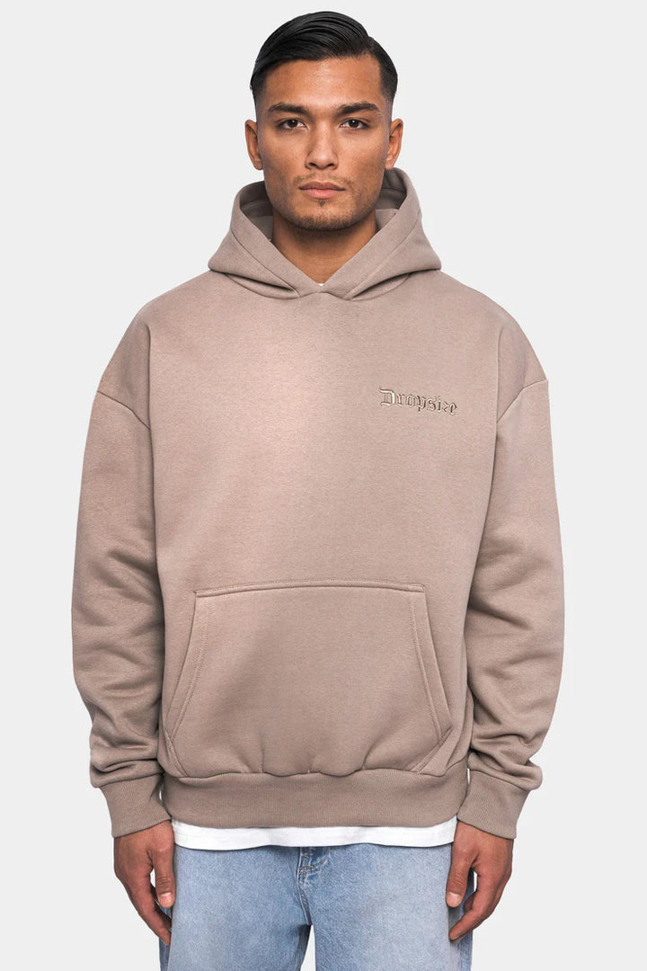 Dropsize HD-020 HEAVY OVERSIZE Embo Hoodie - Simply Taupe