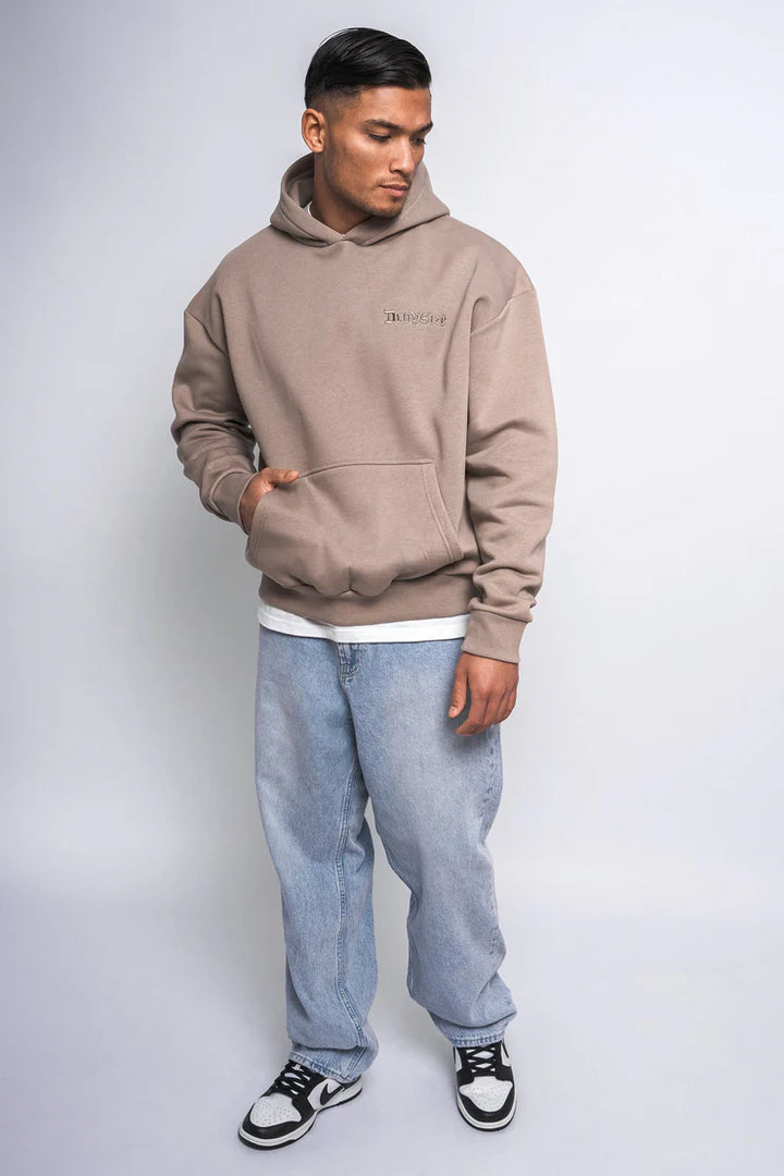 Dropsize HD-020 HEAVY OVERSIZE Embo Hoodie - Simply Taupe
