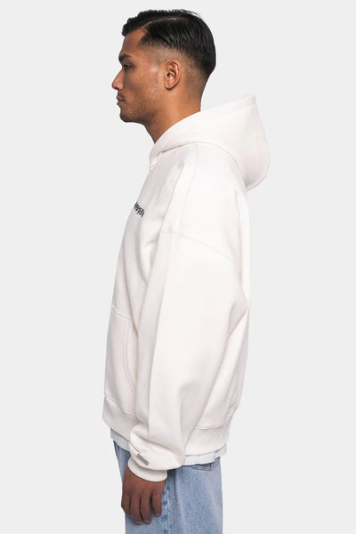 Dropsize ZH-200 Super Heavy Oversize logo Zip-Hoodie - Cream White