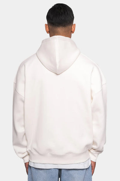 Dropsize ZH-200 Super Heavy Oversize logo Zip-Hoodie - Cream White