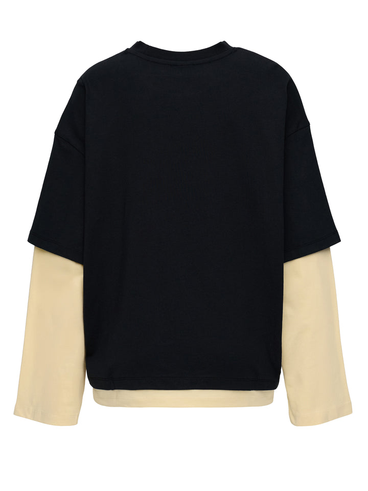 Kartl Kani College OS Oversized Layer Longsleeve - black off white