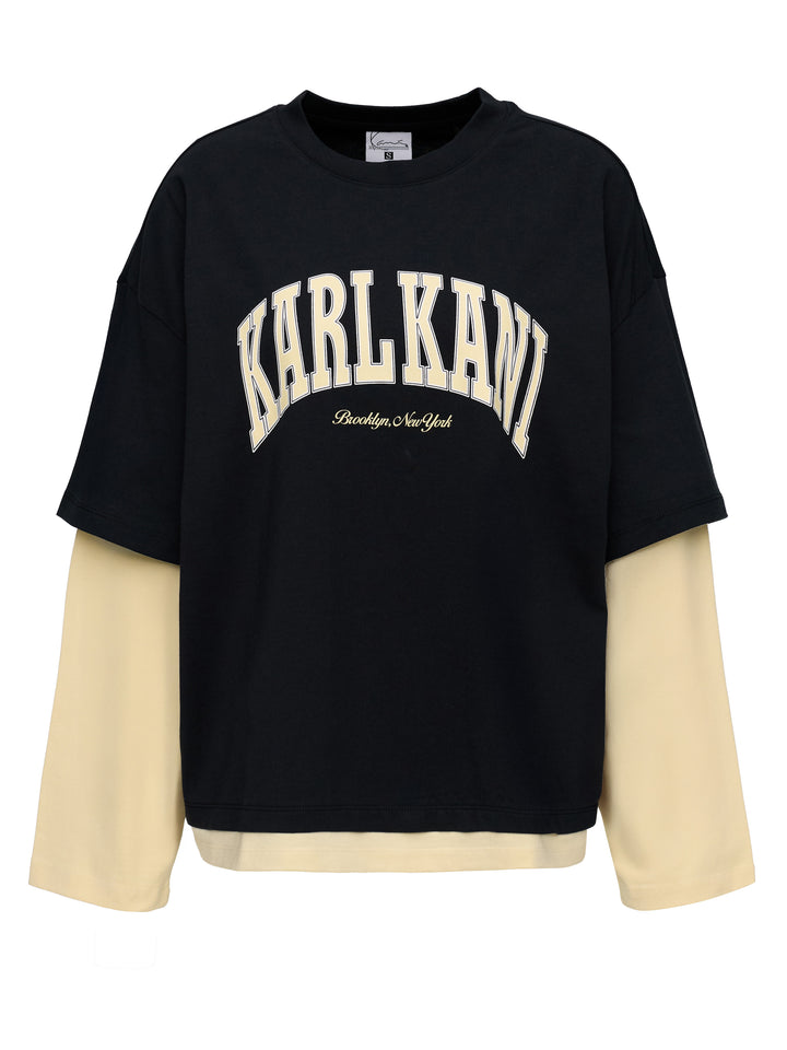 Kartl Kani College OS Oversized Layer Longsleeve - black off white