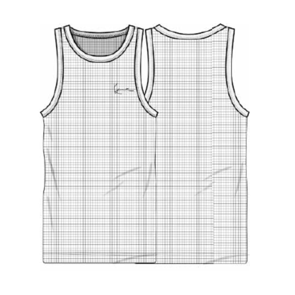 Karl Kani Chest Signature Essential Waffle Tanktop - White