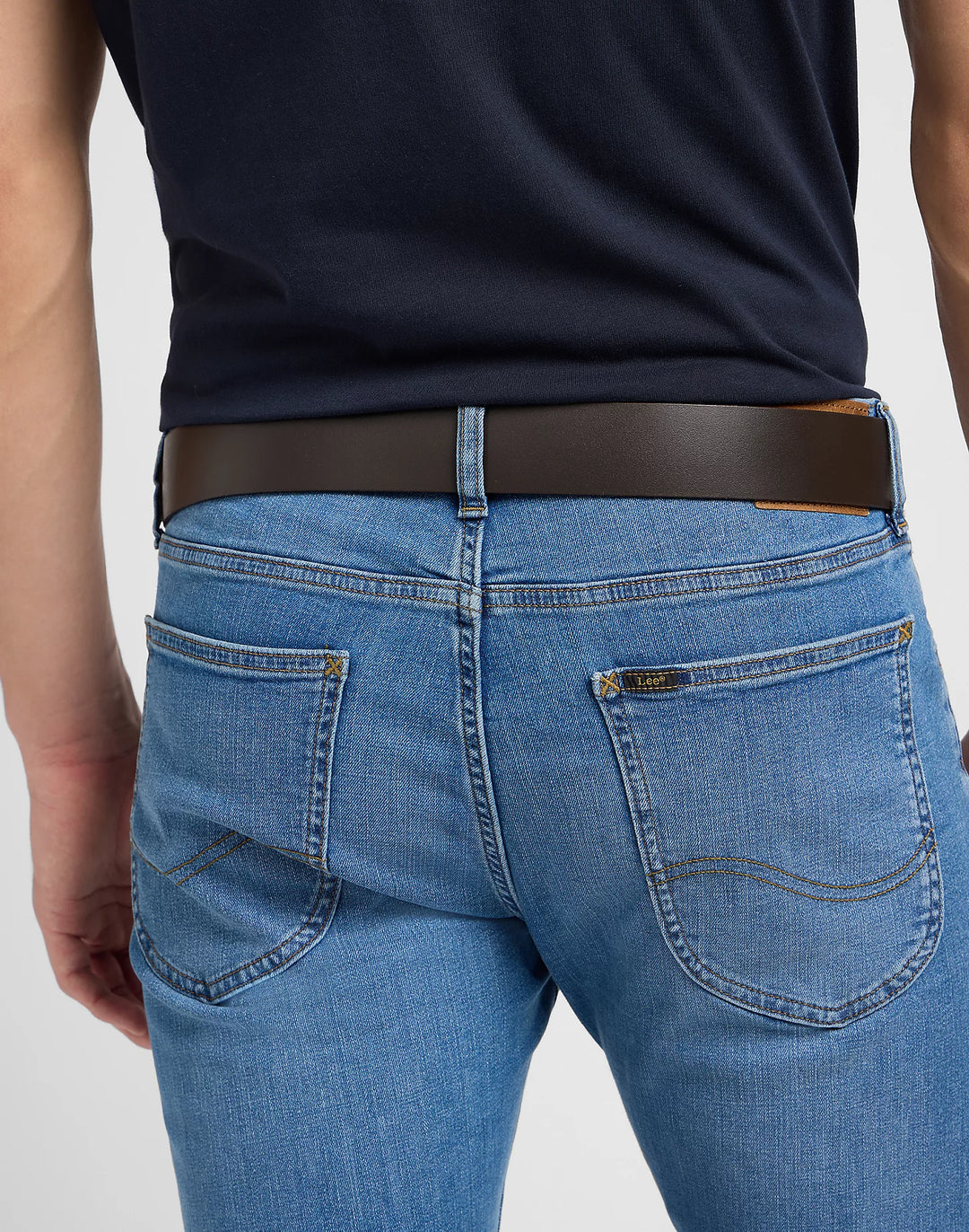 Lee Small Logo Belt - Dark brown