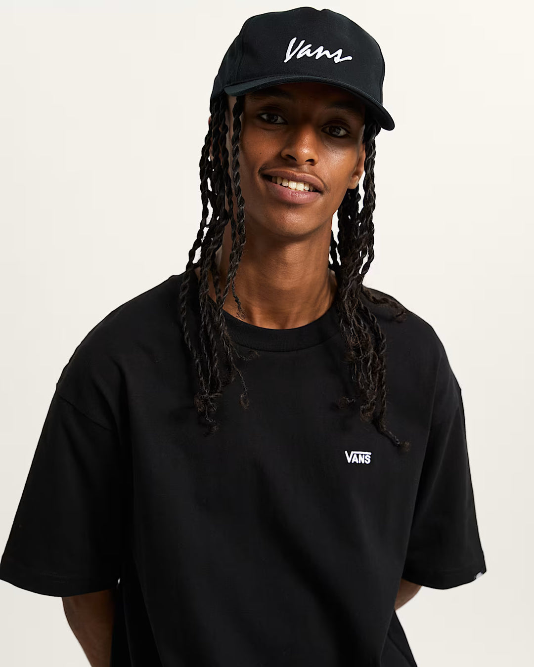 T-shirt Vans avec logo poitrine gauche - noir/blanc