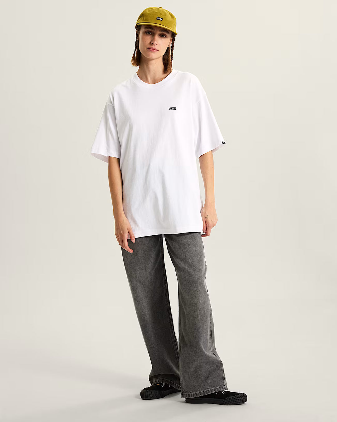 T-shirt Vans avec logo poitrine gauche - blanc/noir