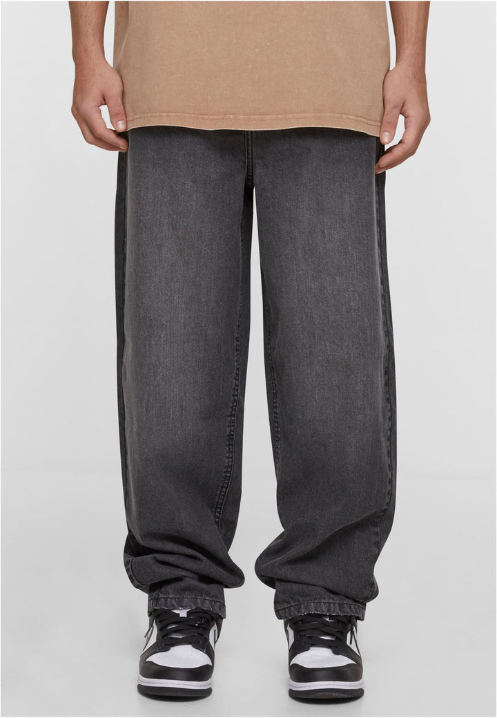 DGJS158 Baggy Jeans Grey destroyed washed