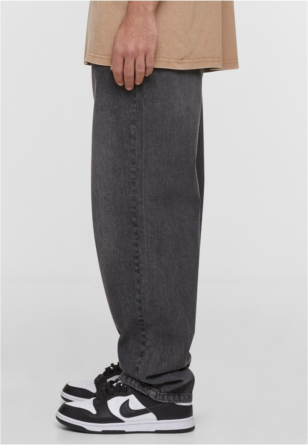 DGJS158 Baggy Jeans Grey destroyed washed