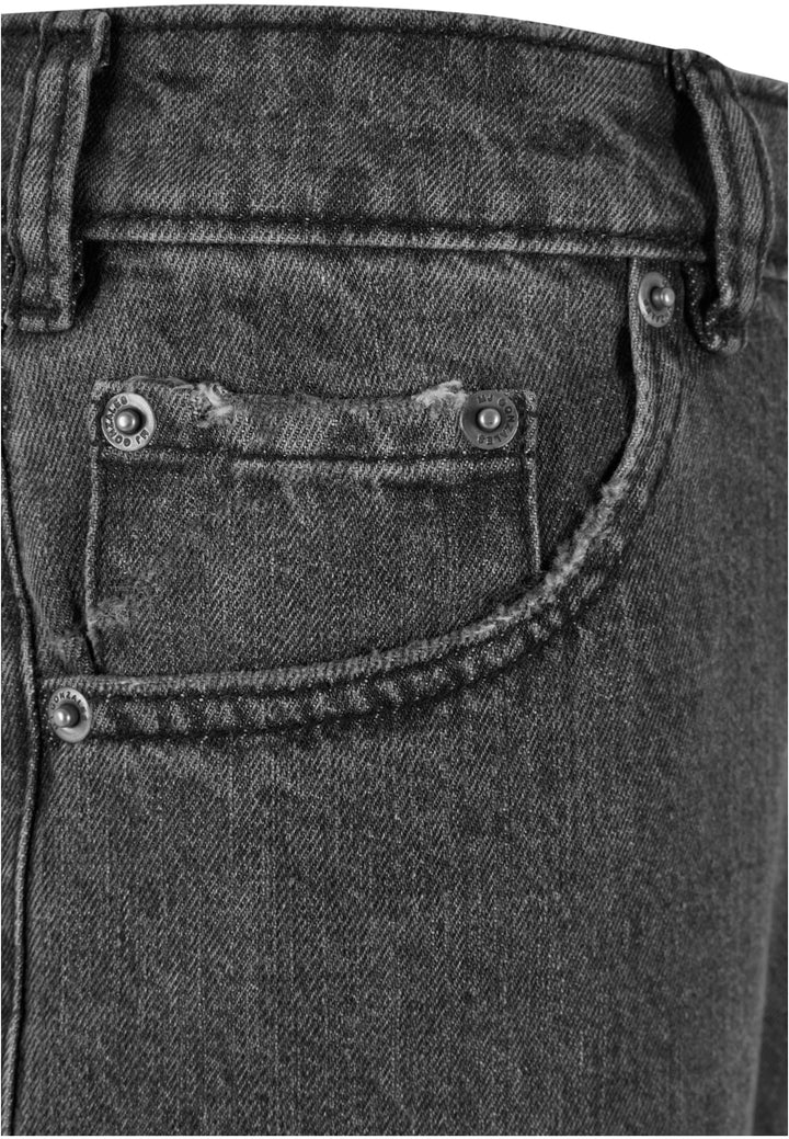 DGJS158 Baggy Jeans Grey destroyed washed