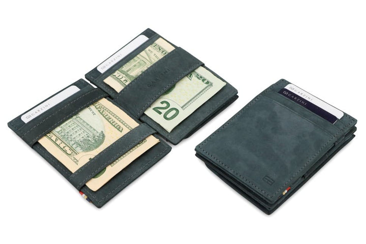 Garzini / Hunterson Essenziale Magic Coin 7 Card Wallet - Carbon Black