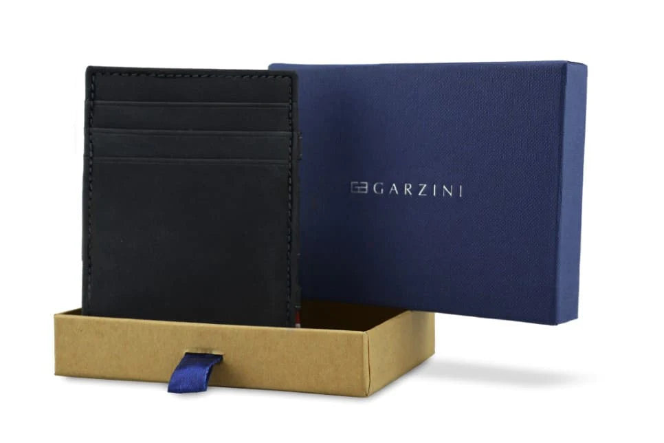 Garzini / Hunterson Essenziale Magic Coin 7 Card Wallet - Carbon Black