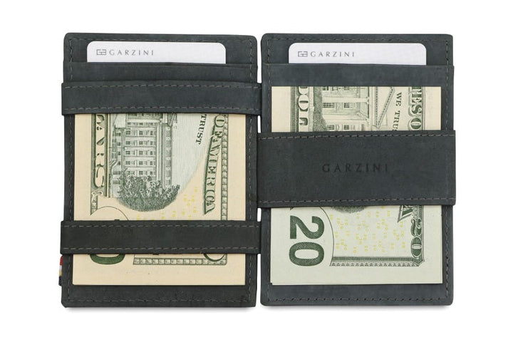 Garzini / Hunterson Essenziale Magic Coin 7 Card Wallet - Carbon Black