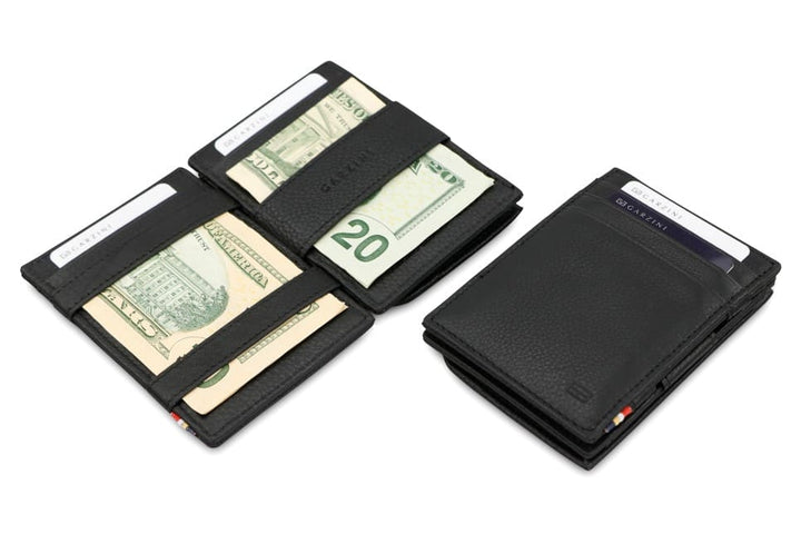 Garzini / Hunterson Essenziale Magic Coin 7 Card Wallet - Raven Black