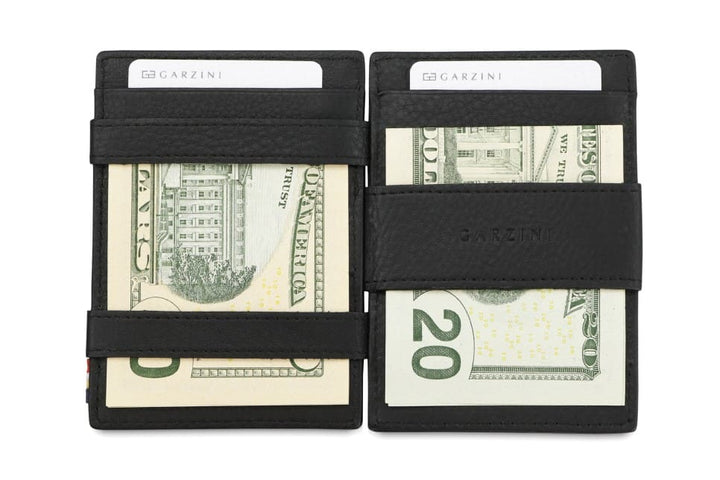 Garzini / Hunterson Essenziale Magic Coin 7 Card Wallet - Raven Black