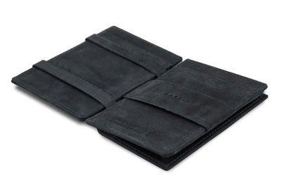Garzini / Hunterson Cavare Pull Tab Magic Coin Card Wallet - Carbon Black