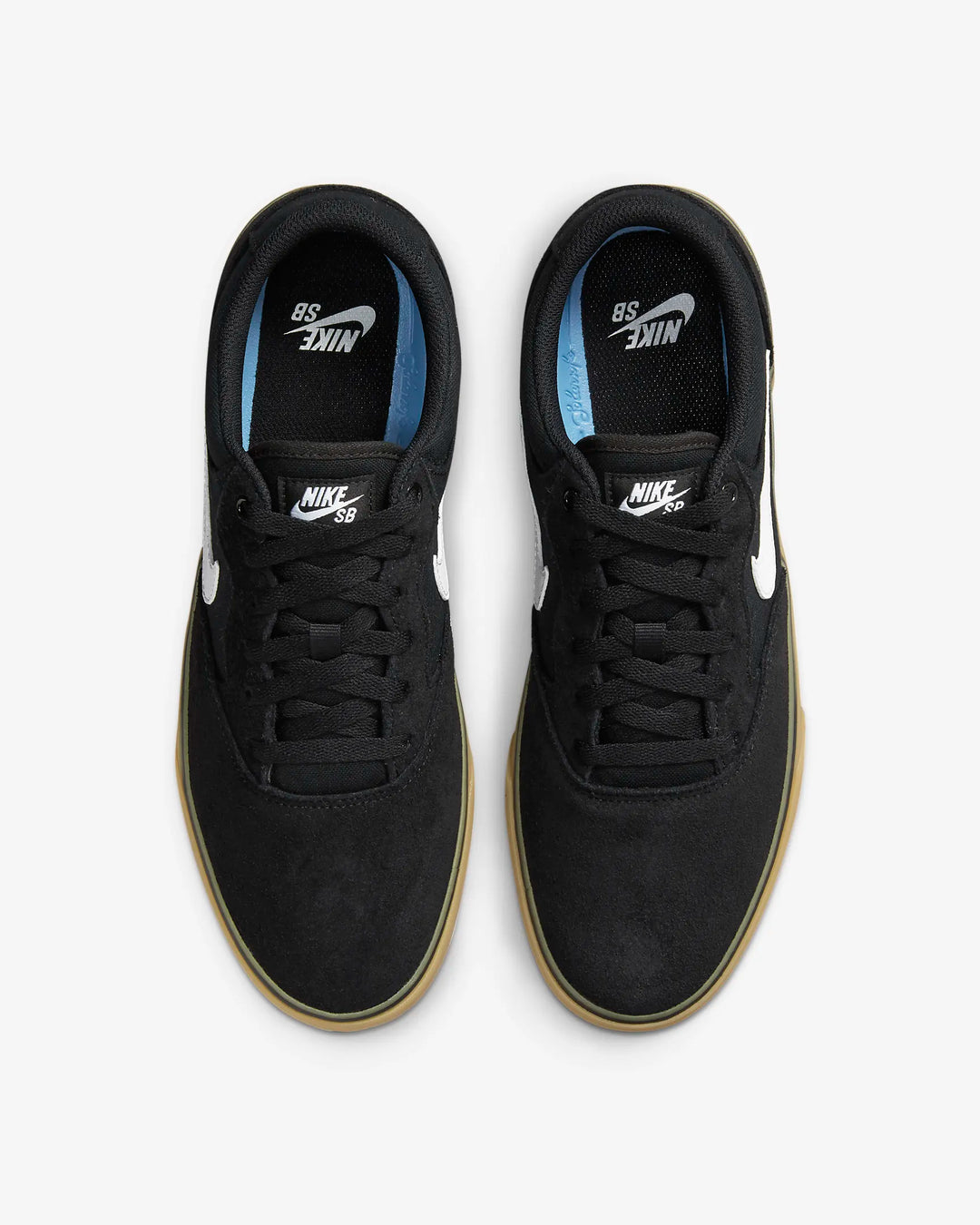 Nike SB 3493 Chron 2 Shoe - Schwarz / Schwarz / Gum Light Brown / Weiß 002