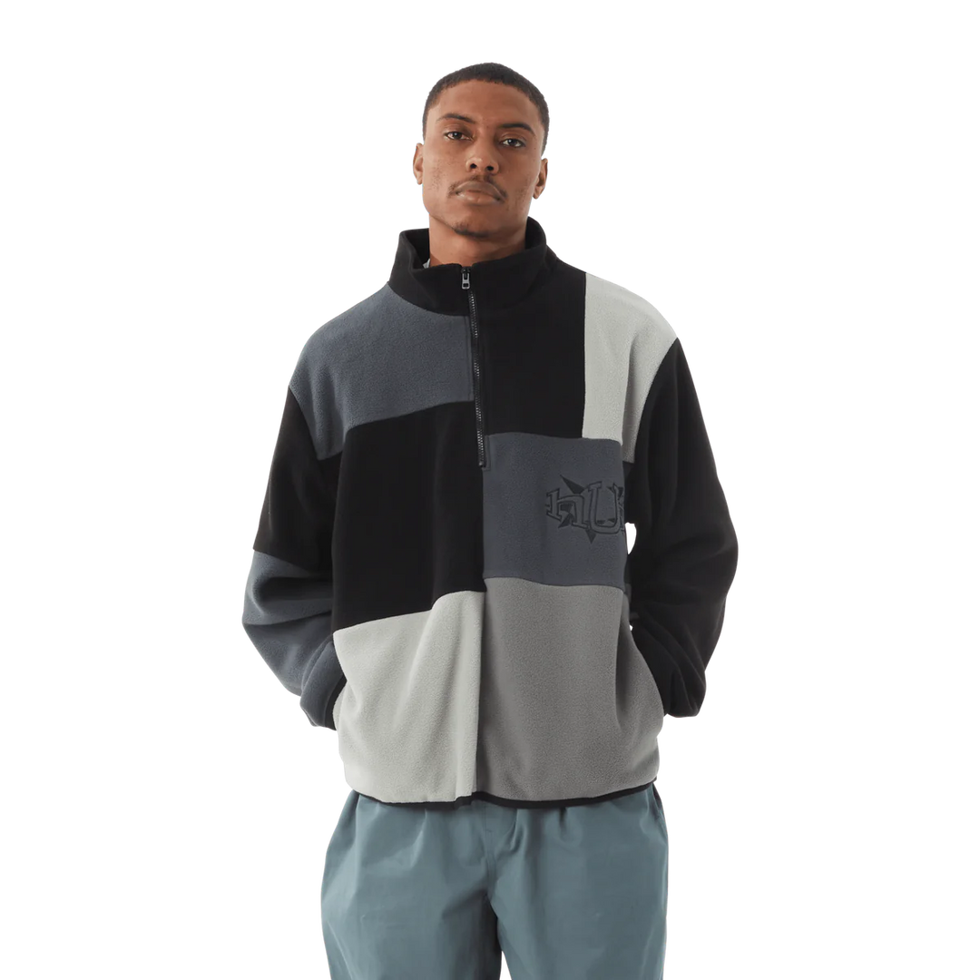 HUF Remix Quarter Zip Fleece - Black