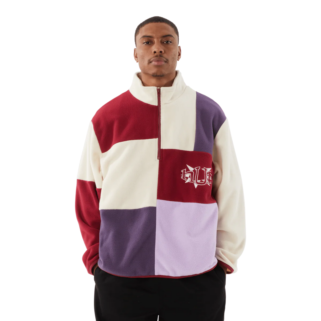 HUF Remix Quarter Zip Fleece - Lavender Multi