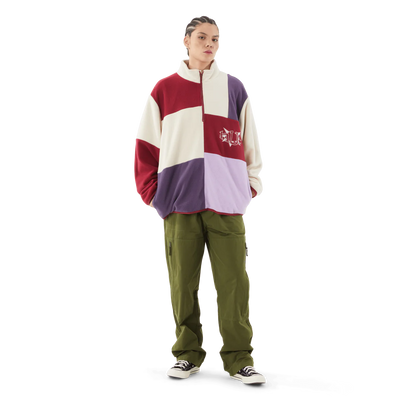 HUF Remix Quarter Zip Fleece - Lavender Multi