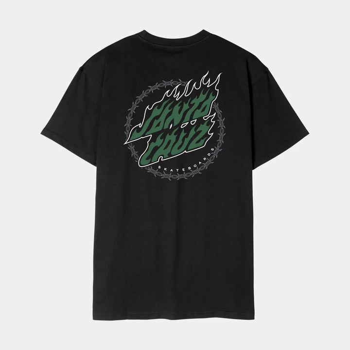 Santa Cruz Wired Flame Tee Black/Green