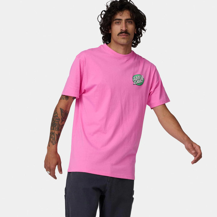 Santa Cruz Vertigo Dot T-Shirt - Elec Pink