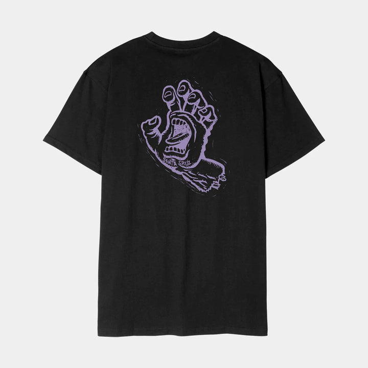 Santa Cruz Stamped Screaming Hand T-Shirt - Schwarz