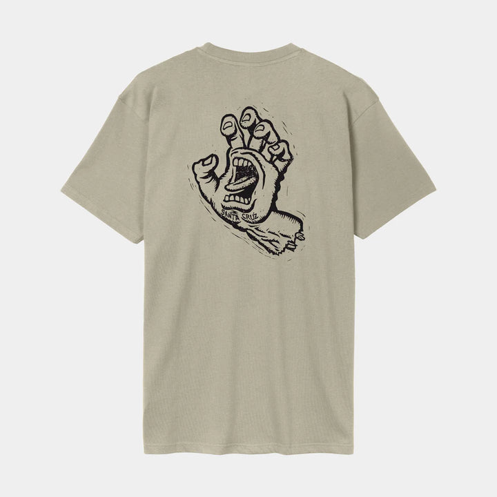 Santa Cruz Stamped Screaming Hand T-Shirt - Grey