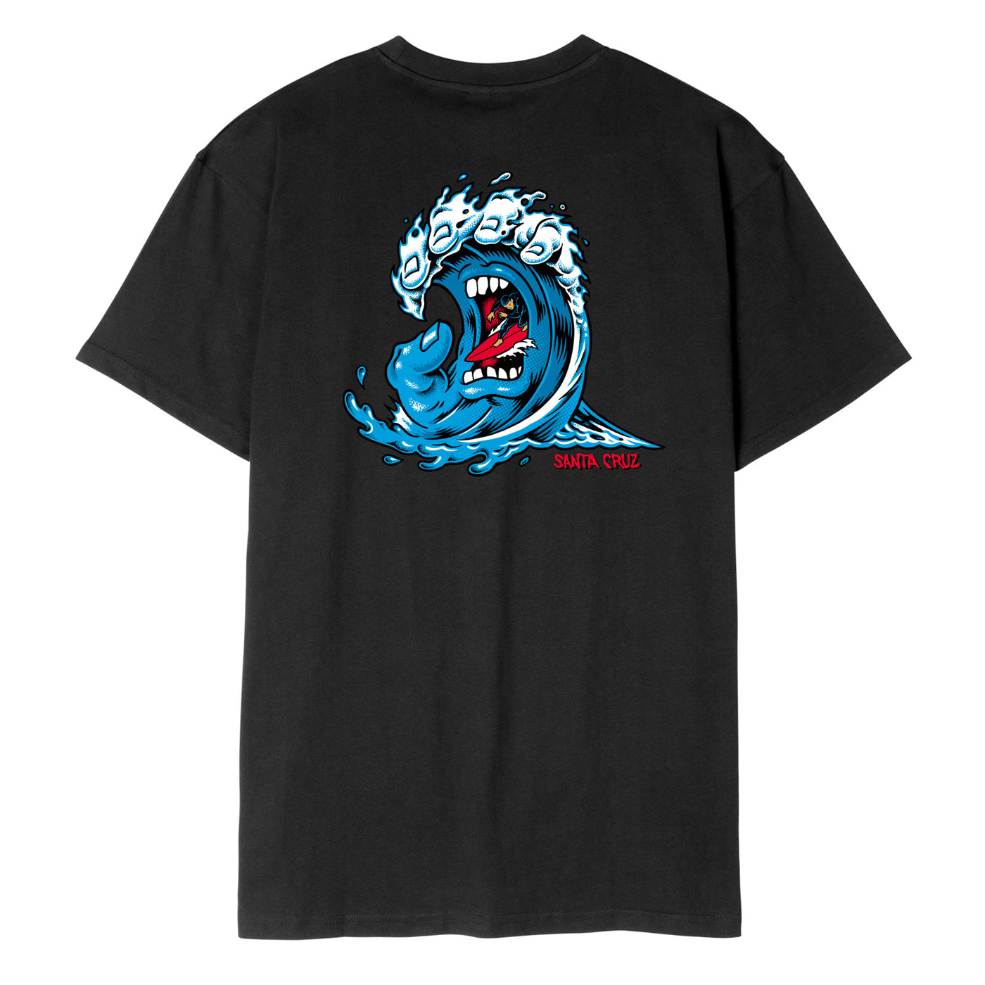Santa Cruz Screaming Wave T-Shirt Tee - Black
