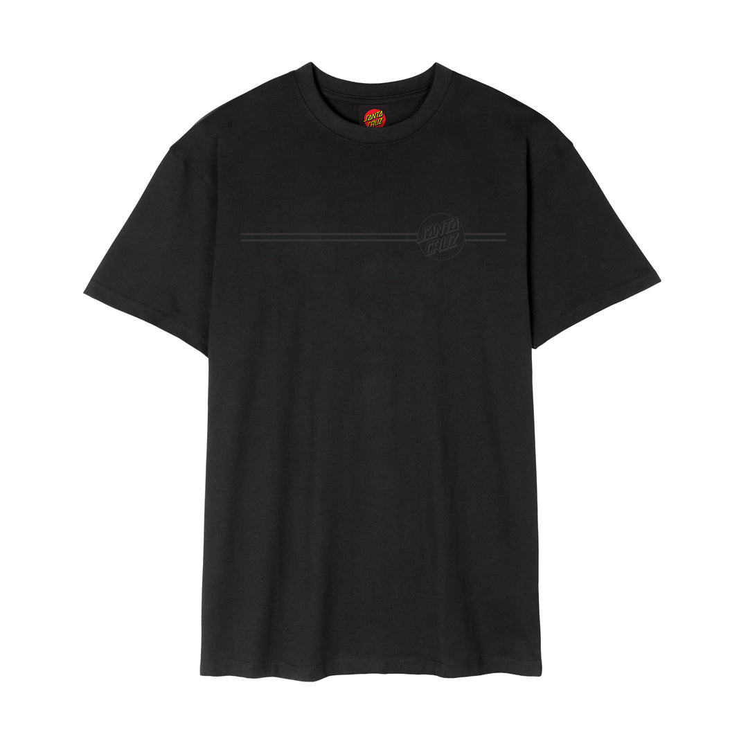 Santa Cruz Tonal Opus Dot Stripe Santa Cruz T-Shirt - Black