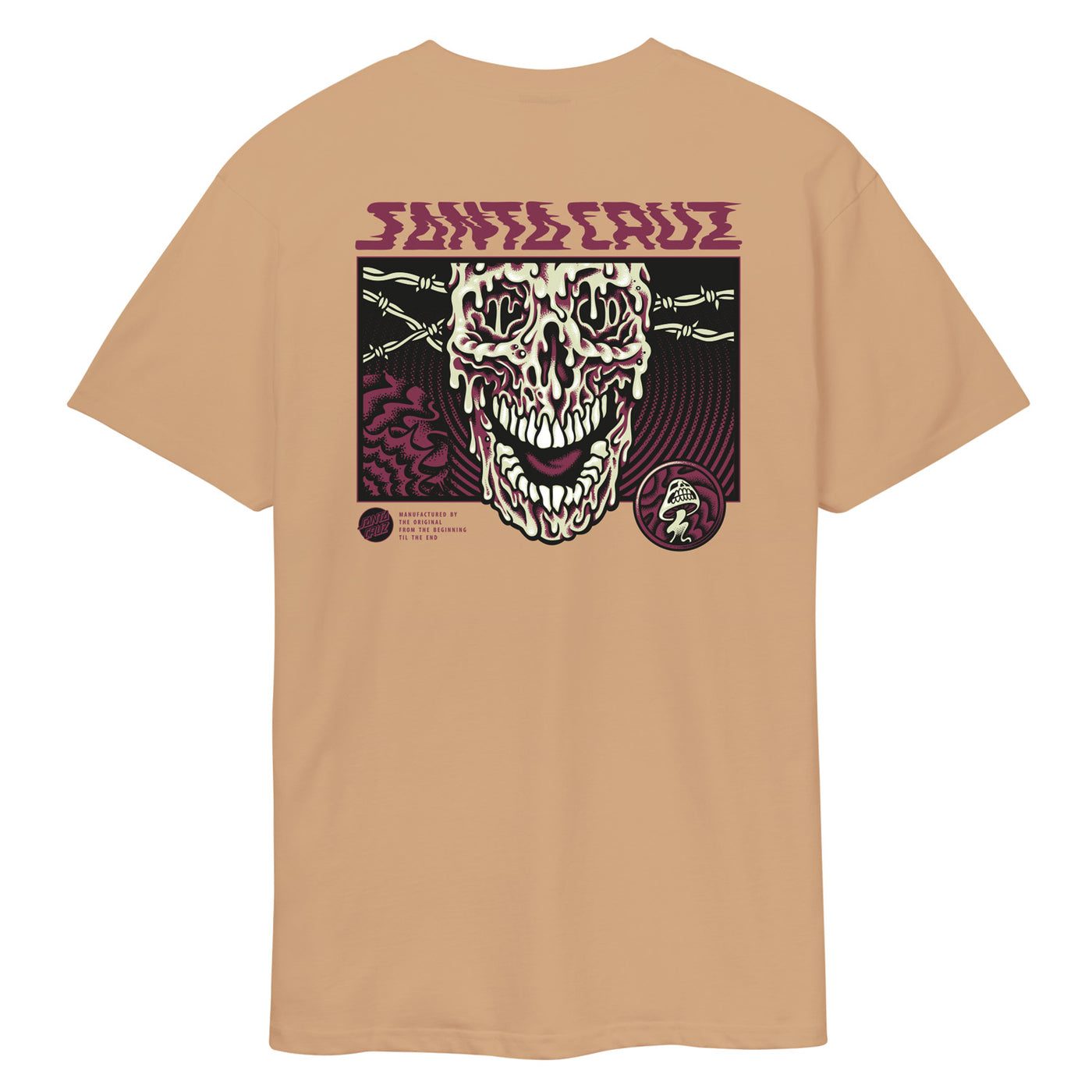 Santa Cruz Toxic Skull T-Shirt - Taupe