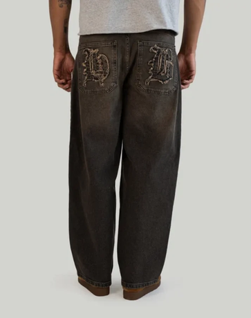 HomeBoy Monster Gothic 2 Baggy Jeans - Dirty Black