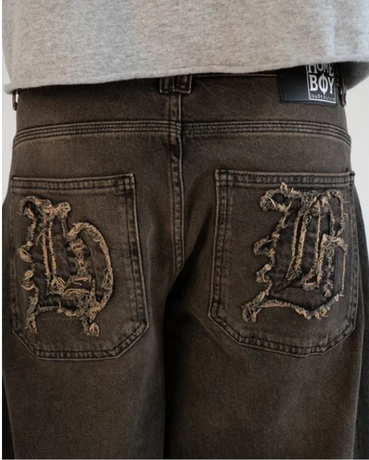 HomeBoy Monster Gothic 2 Baggy Jeans - Dirty Black