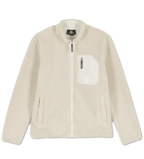 Volcom MUZZER FUZZAR ZIP SHERPA SWEATSHIRT - Stone