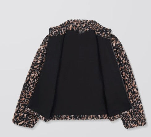 Volcom Wylding Out Zip Sherpa - Animal Print