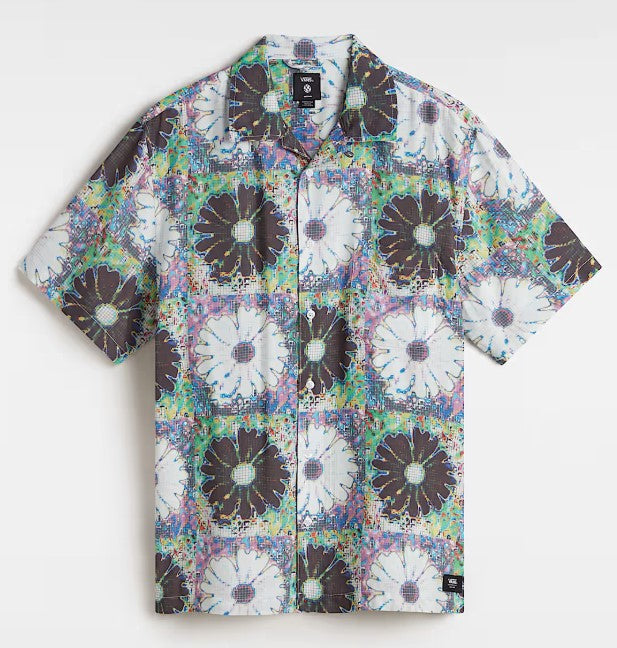 VANS Digitas SS Wovens Kurzarm Hemd White Multi