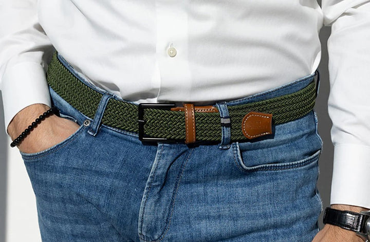 Garzini Braided Belts - Green