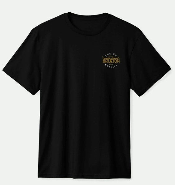 Brixton Gibson S/S Standard T-Shirt - Black Worn Wash