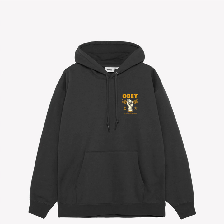Obey NEW CLEAR POWER HEAVYWEIGHT PULLOVER Black