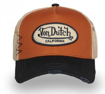 Von Dutch Trucker Cap - UESD 07 Orange Navy Beige