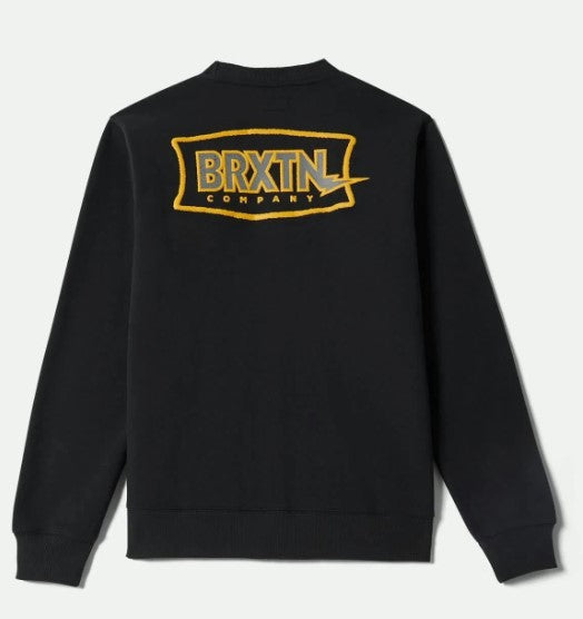 Brixton Lightening Crew Sweatshirt -  Black