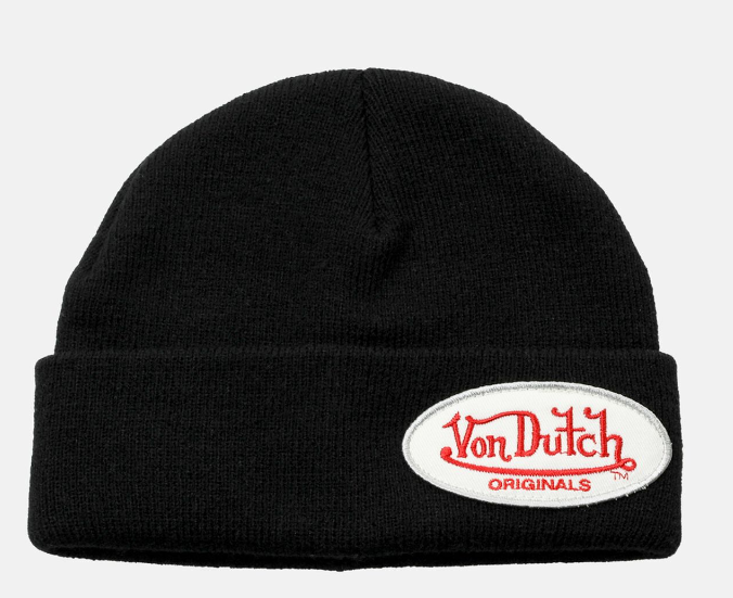 Von Dutch Conny Beanie Black / White / Red