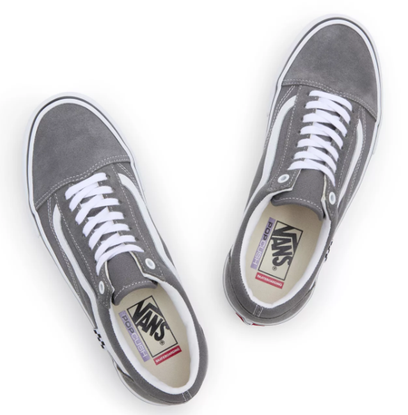 Vans Old Skool Skate Shoe - Grau Pewter / White