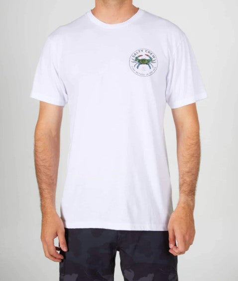 Salty Crew Blue Crabber Premium T-Shirt - White