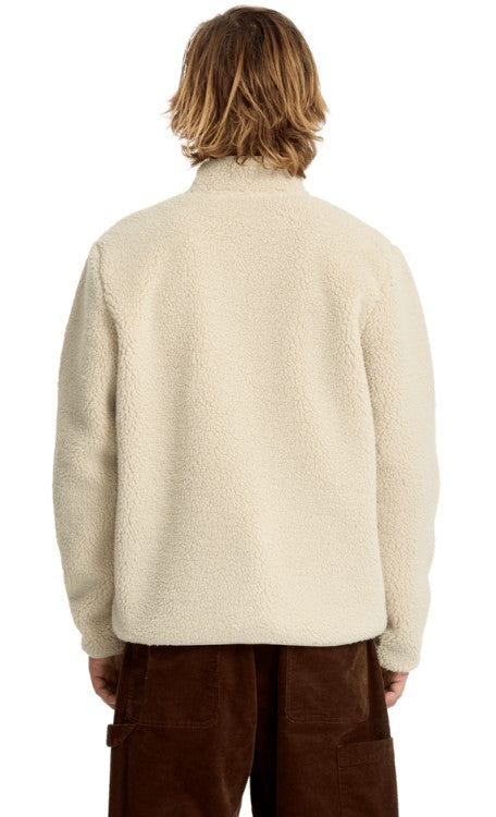 Volcom MUZZER FUZZAR ZIP SHERPA SWEATSHIRT - Stone