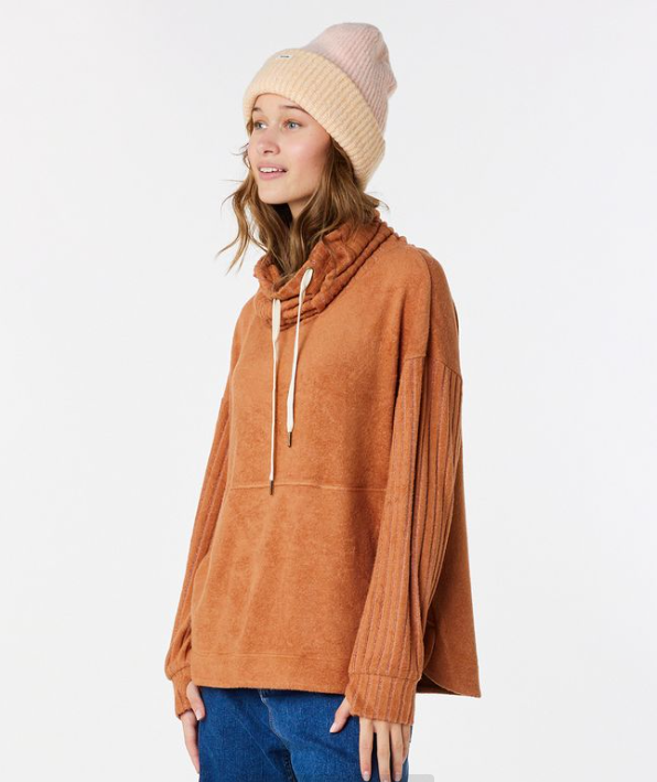 Ripcurl Cosy Roll Neck II Fleece mit Rollkragen - Light Brown