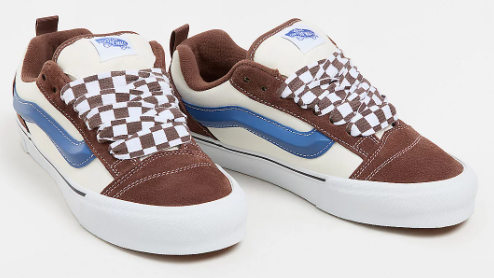 Vans Knu Skool Shoe - Mega Checker Potting Soil