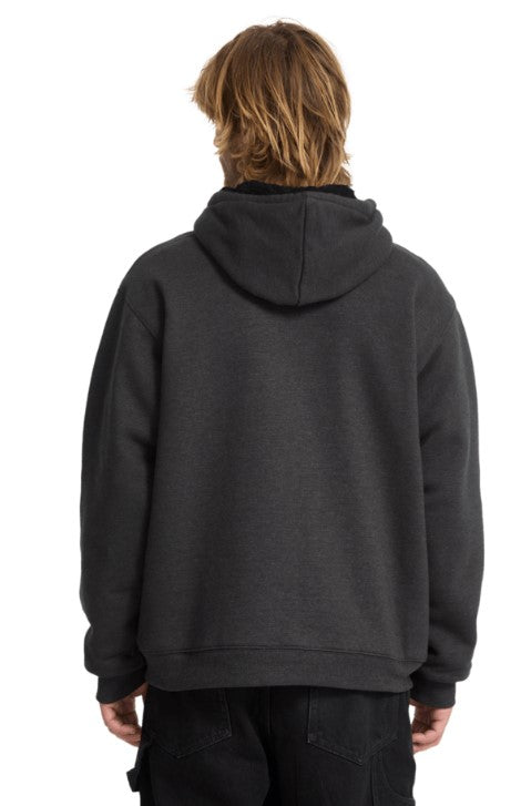 Volcom Single Stone Zip Hoodie - Heather Black