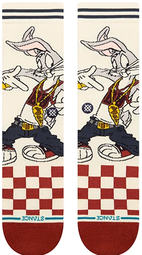 Stance BUGS CREW  Socks  - VINTAGEWHITE